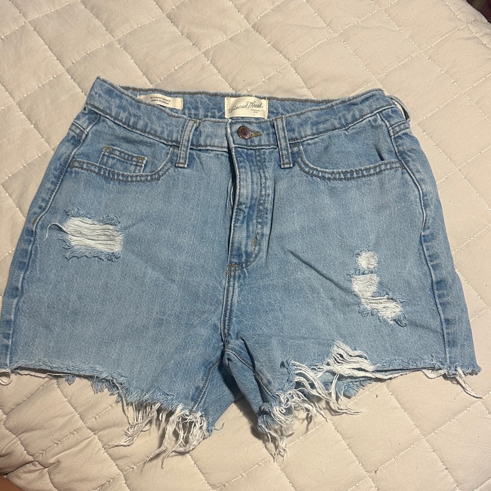 Universal Thread Light Blue Distressed Jean Shorts
